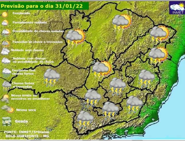 Previs O Do Tempo Para Minas Gerais Nesta Segunda Feira De Janeiro