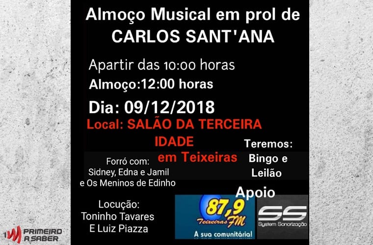 PARTICIPE DO ALMOÇO MUSICAL BENEFICENTE