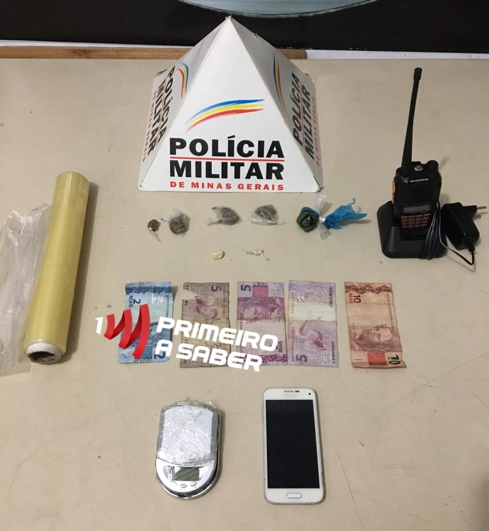 JOVEM É PRESO POR TRÁFICO DE DROGAS NO CENTRO