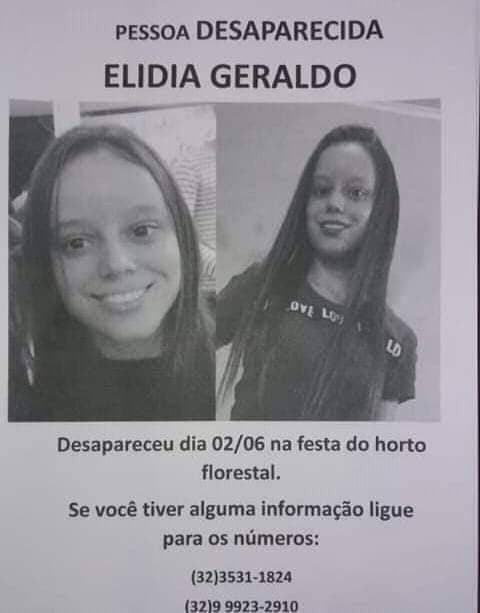 JOVEM ESTÁ DESAPARECIDA EM UBÁ