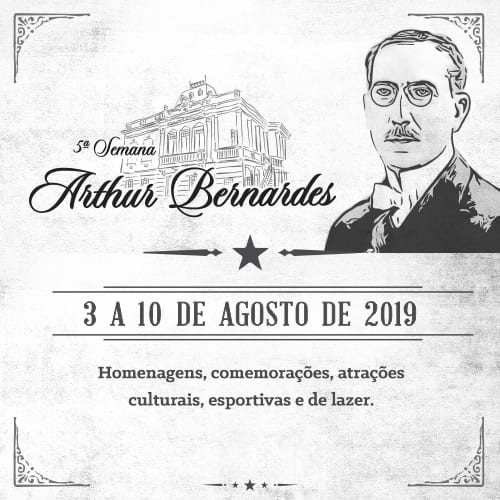 CONFIRA A PROGRAMAÇÃO DA SEMANA ARTHUR BERNARDES 2019