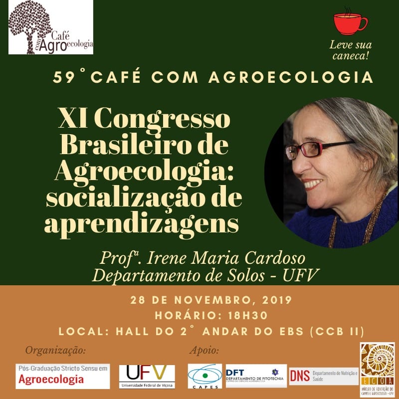 Café com Agroecologia divulga discussões de congresso brasileiro nesta quinta-feira