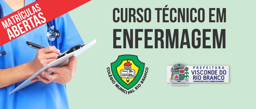 Estão abertas inscrições para curso gratuito de técnico em Enfermagem em Visconde do Rio Branco