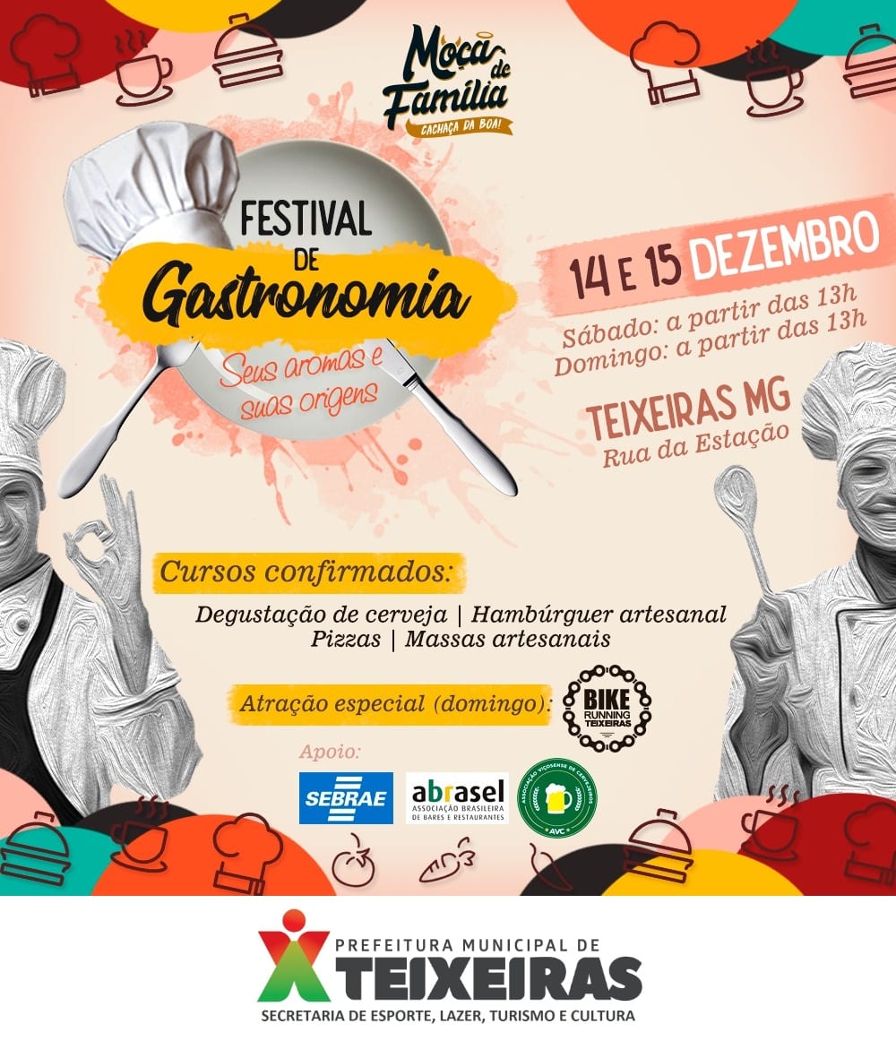 Festival Gastronômico será realizado em Teixeiras