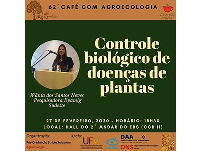 Café com Agroecologia desta quinta-feira debate controle biológico de doenças de plantas