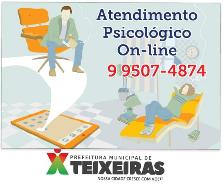 Prefeitura de Teixeiras oferece atendimento psicológico on-line e gratuito