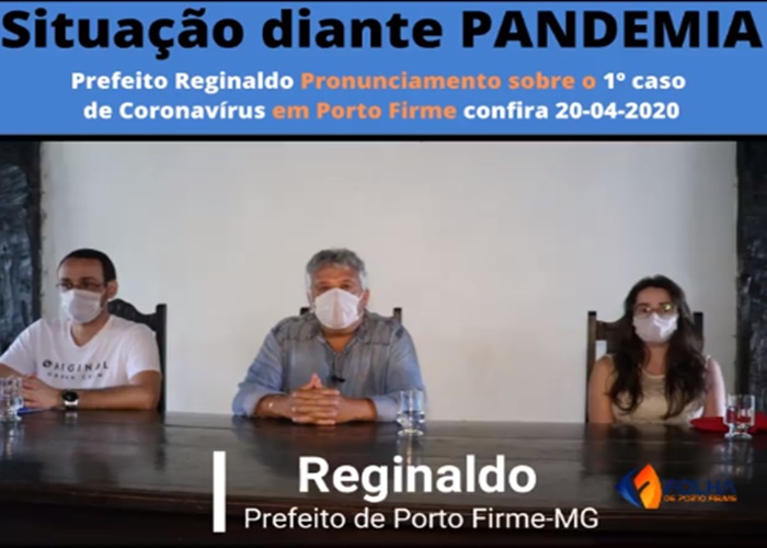 Prefeito de Porto Firme confirma caso de coronavírus