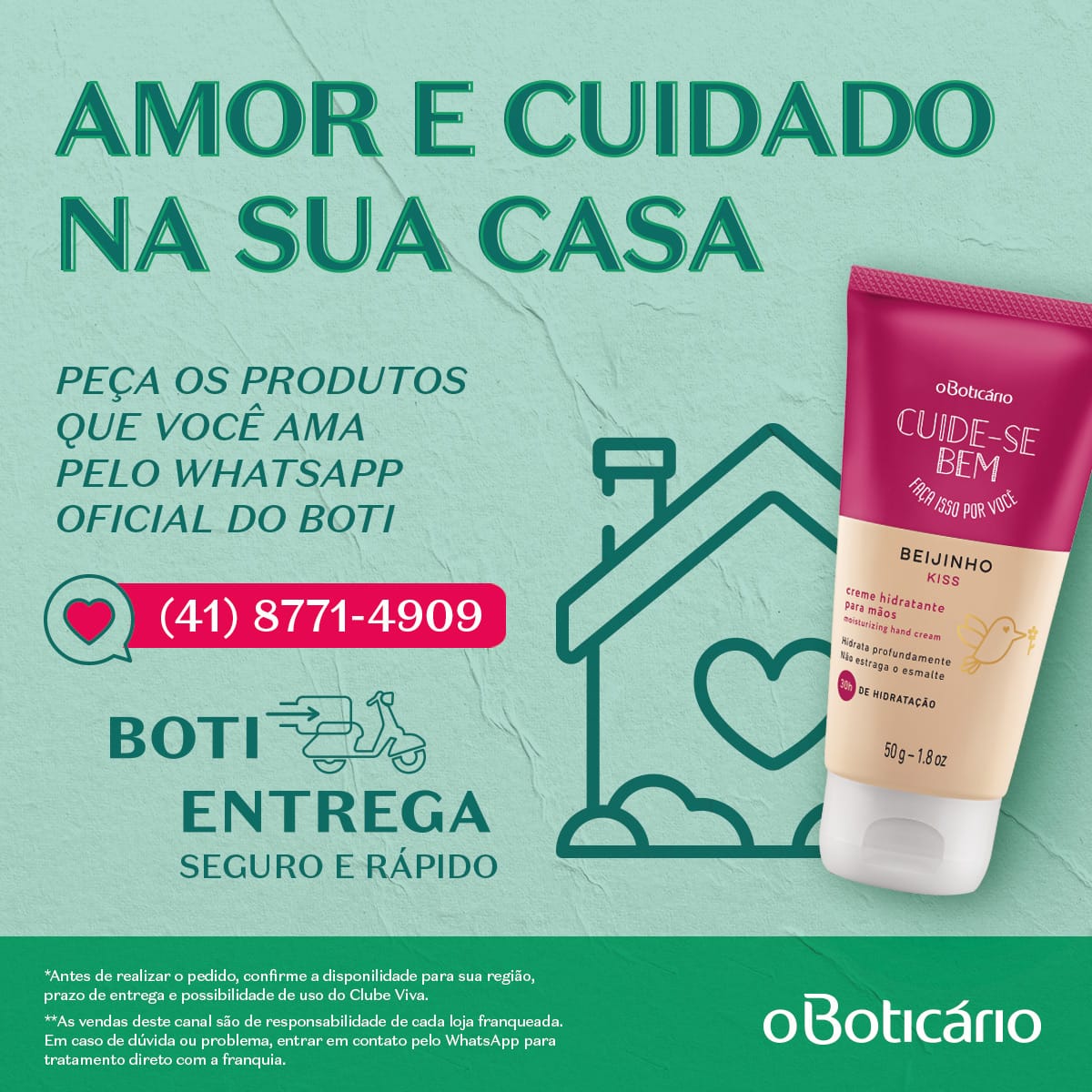 Boticário realiza vendas pelo Whatsapp e entrega em sua casa 