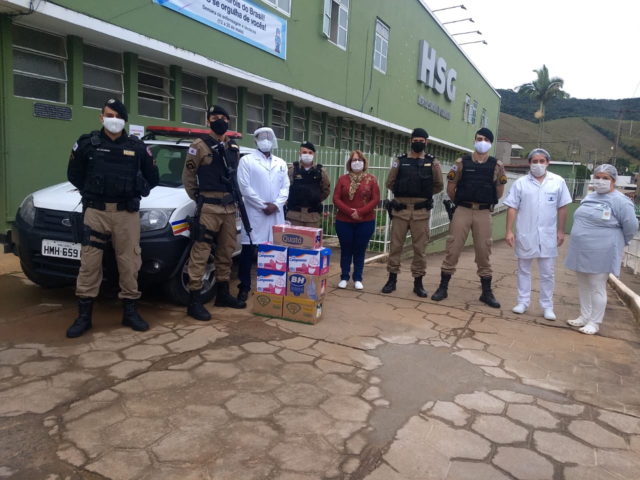 PM realiza a primeira etapa de entrega dos donativos em Ponte Nova e Guaraciaba