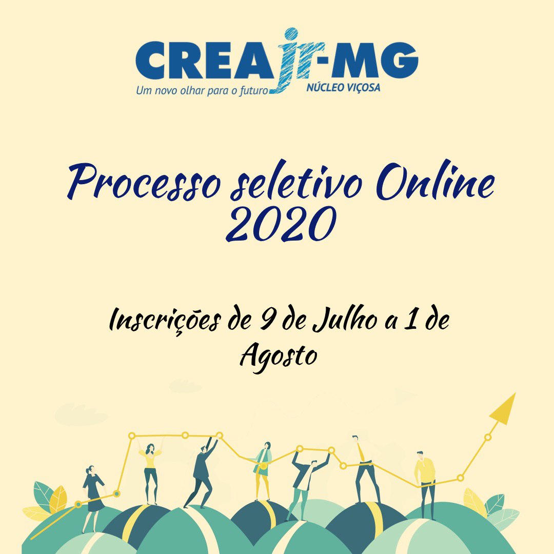 Crea Jr-MG abre inscrições de processo seletivo on-line para núcleo Viçosa