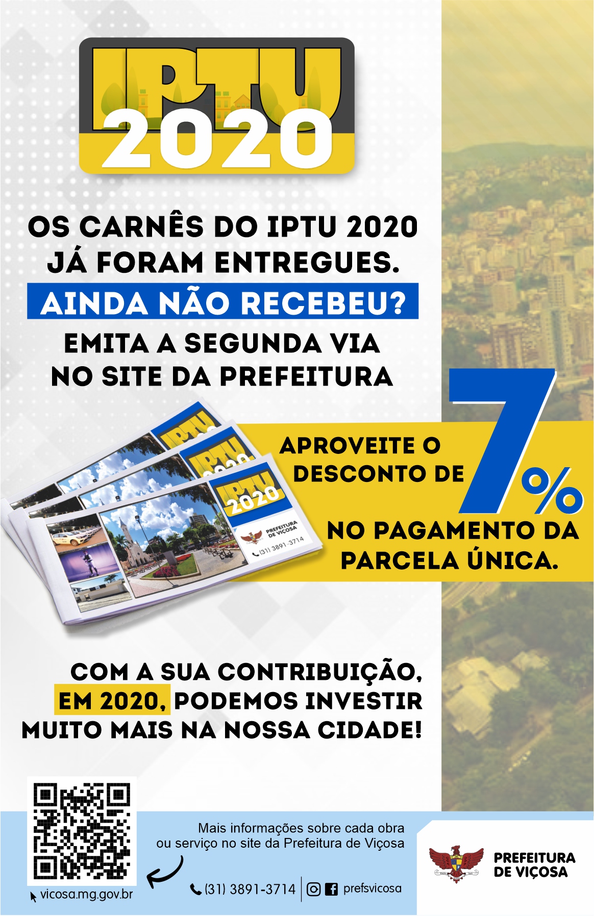 Últimos dias para pagamento do IPTU com desconto