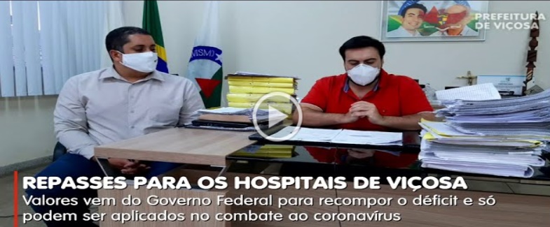 Hospitais de Viçosa recebem mais de 3 milhões de reais para combate ao coronavírus