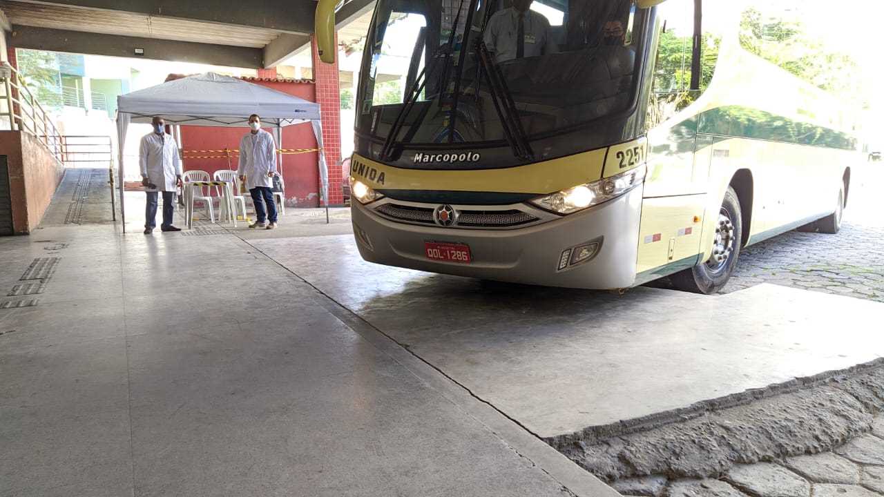 Terminal Rodoviário de Viçosa recebe barreira sanitária exclusiva para passageiros de ônibus