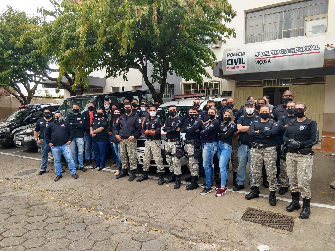 Policiais Civis de Viçosa fazem protesto contra a Reforma da Previdência nesta quinta-feira (13)