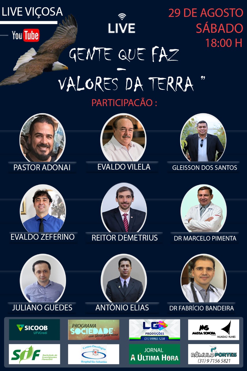 Canal no Youtube Live Viçosa faz bate papo com participação de personalidades da cidade