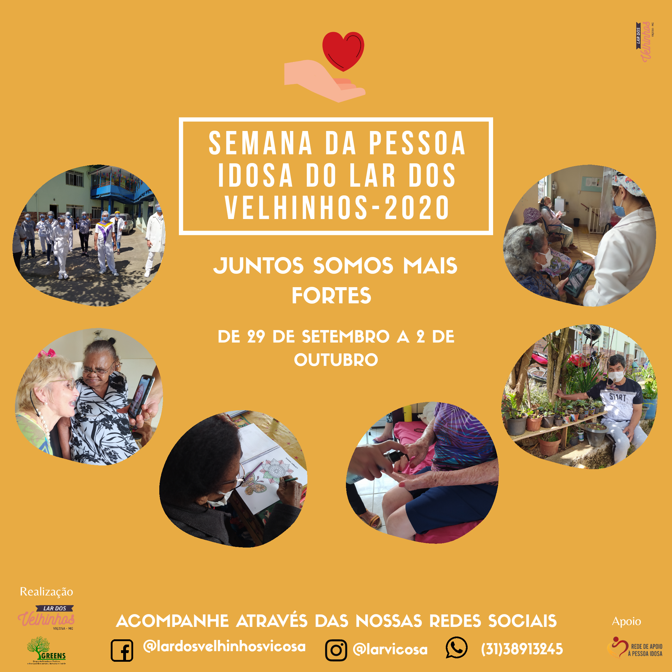 Lar do Velhinhos Viçosa celebra a Semana da Pessoa Idosa