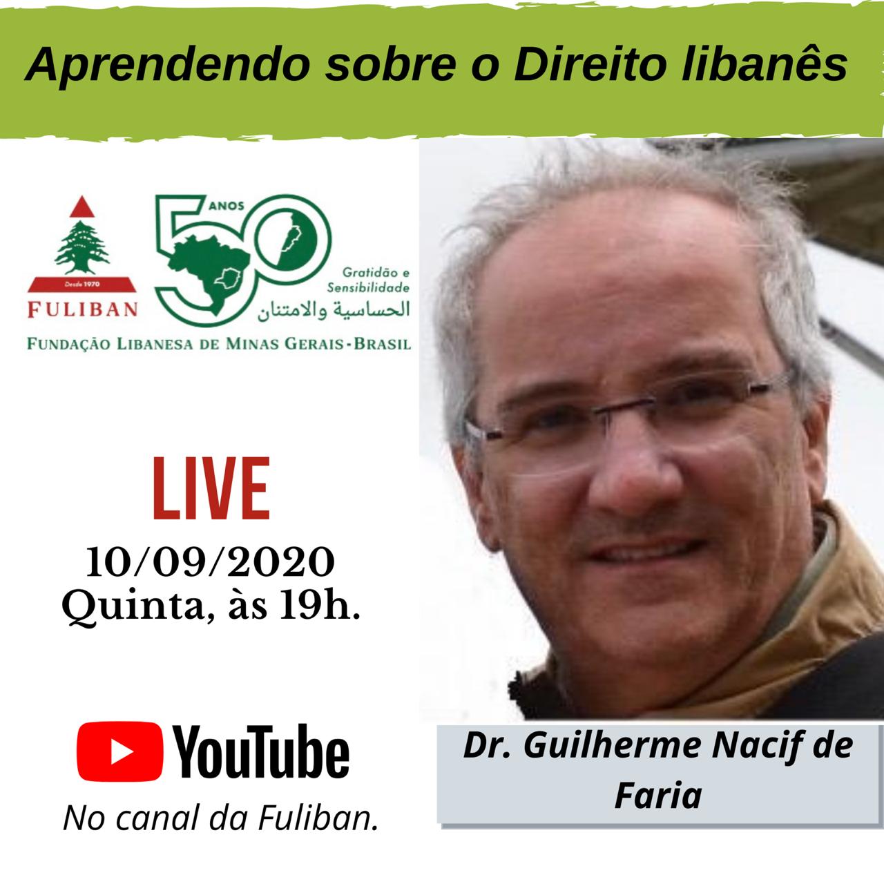 Fuliban realiza live sobre o “Direito Libanês”