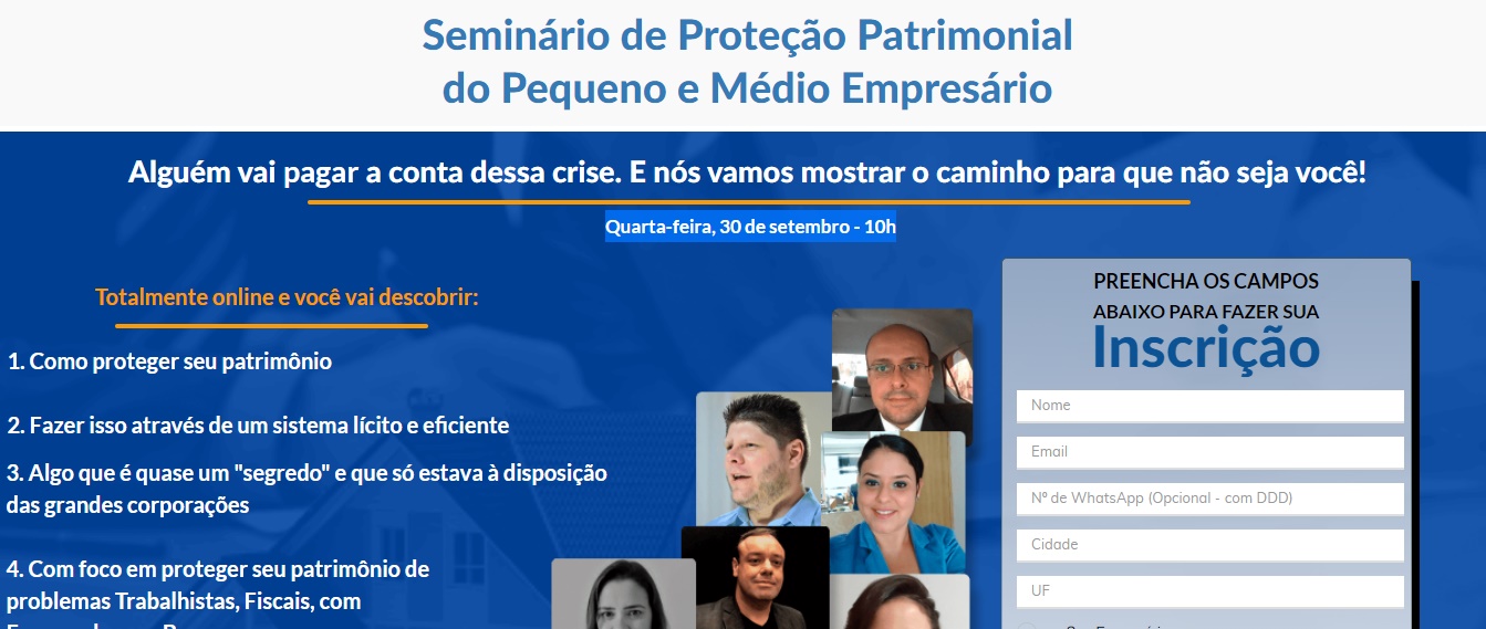 Seminário de Proteção Patrimonial do Pequeno e Médio Empresário informa como proteger seu patrimônio