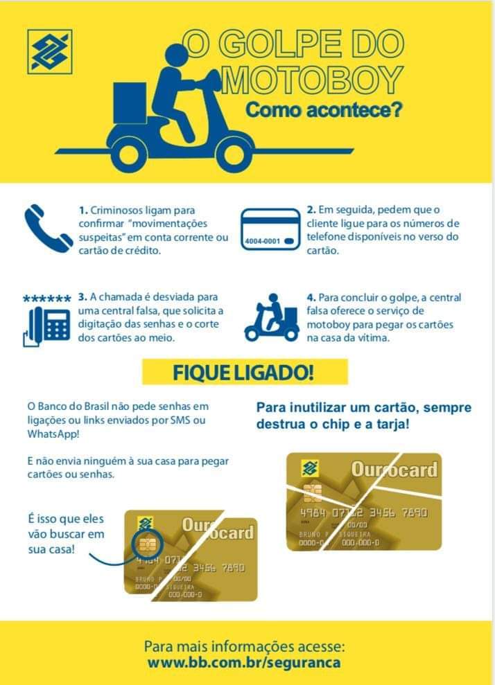 PM alerta sobre onda de estelionato com o golpe dos cartões bancários