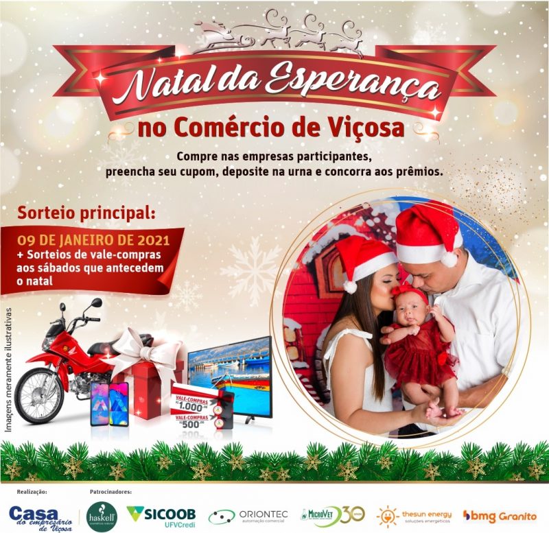 Começou a campanha Natal da Esperança no Comércio de Viçosa, realizada pela Casa do Empresário