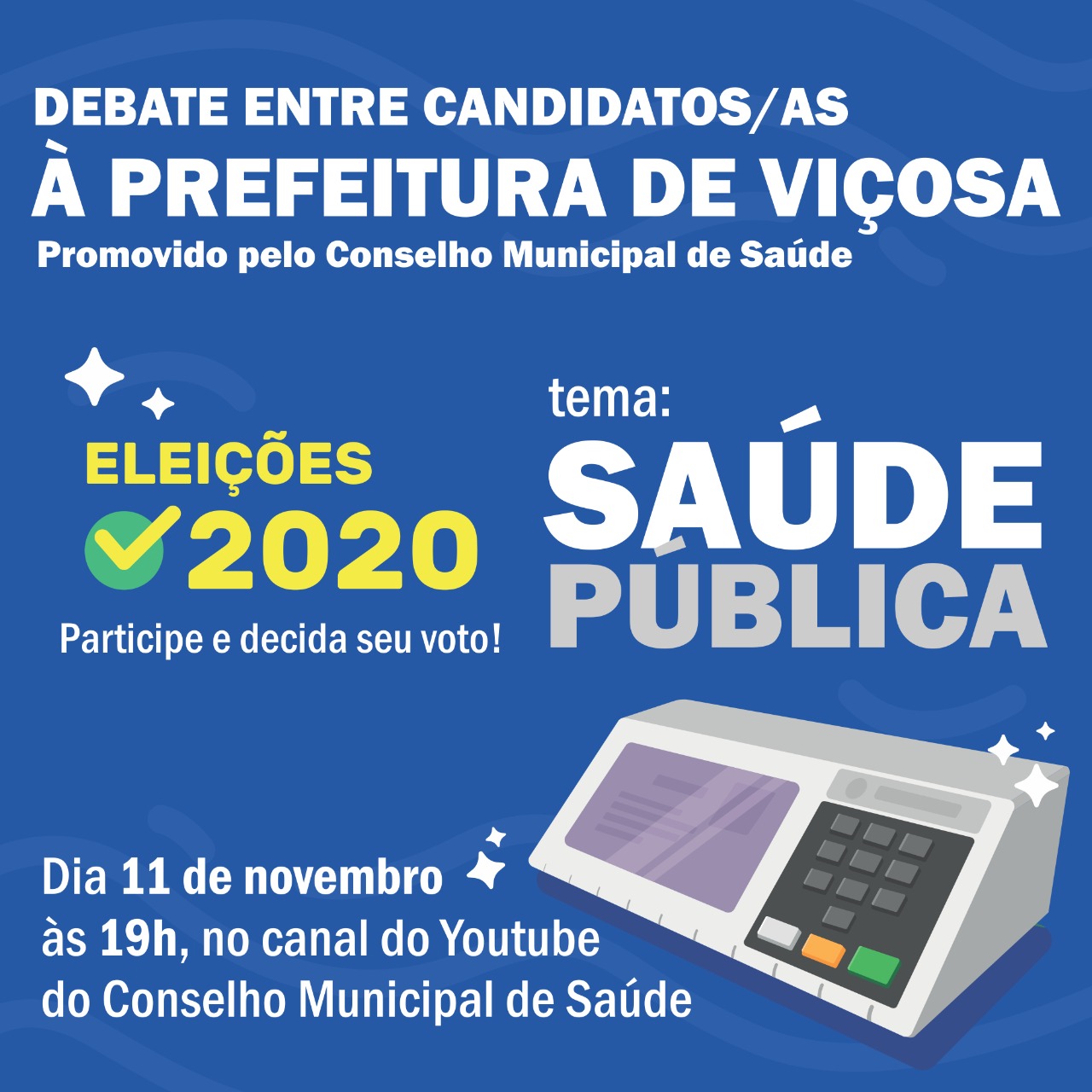 Conselho Municipal de Saúde realiza debate entre candidatos à Prefeitura de Viçosa