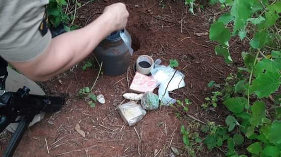 PM apreende drogas em mata próximo ao estádio municipal de Coimbra