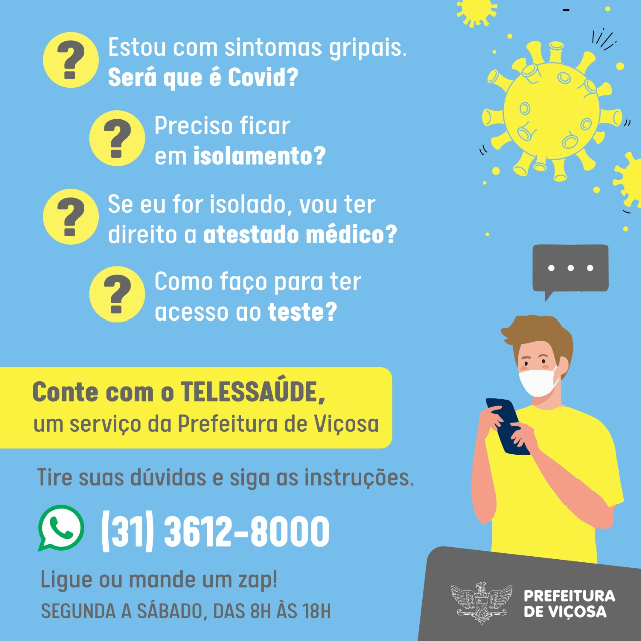 Telessaúde Covid já realizou mais de 13 mil atendimentos durante a pandemia em Viçosa