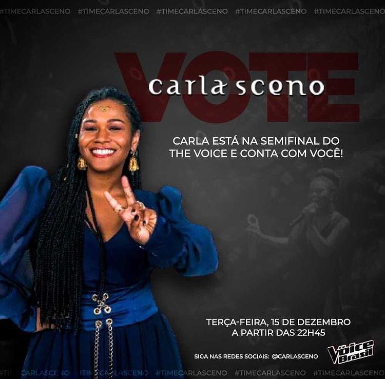 Vote: viçosense Carla Sceno se apresenta nessa terça-feira (15) nas semifinais do The Voice Brasil
