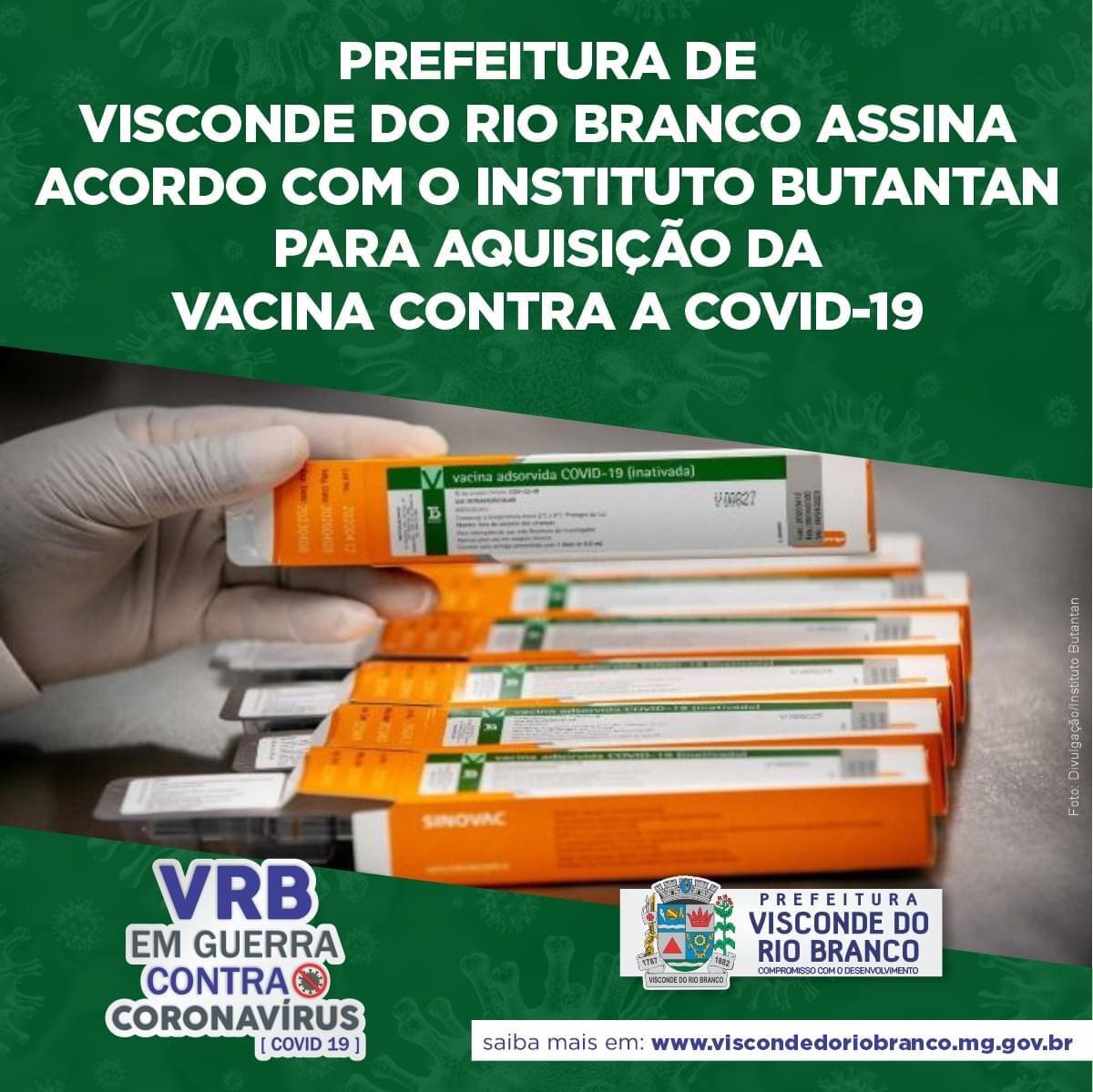 Prefeitura de Visconde do Rio Branco assina acordo com o Instituto Butantan para aquisição da vacina contra a COVID-19