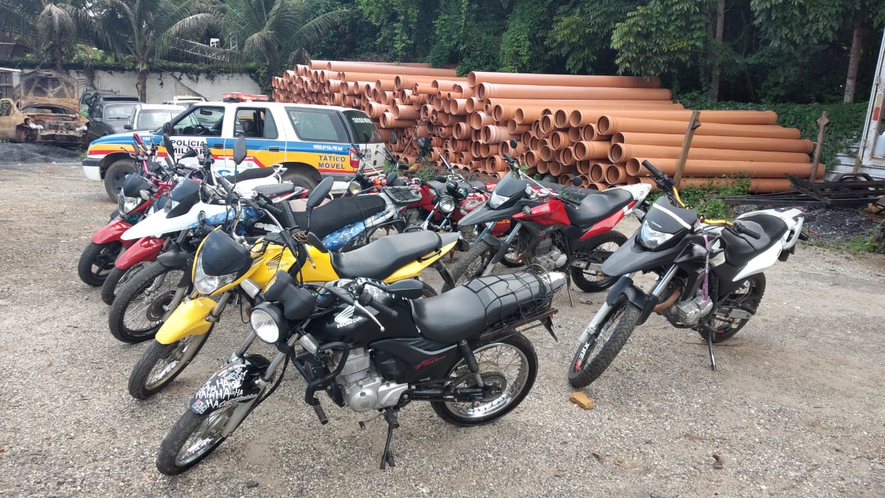 PM de Ponte Nova realiza operação e apreende diversas motocicletas