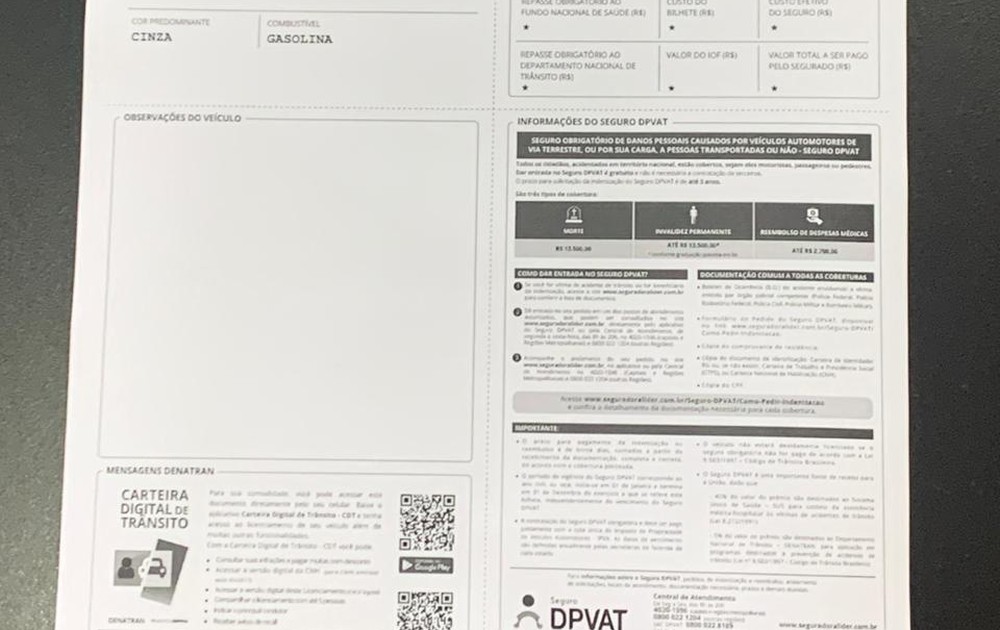 CRLV passa a ser impresso pelo proprietário direto do site do Detran-MG; veja como baixar