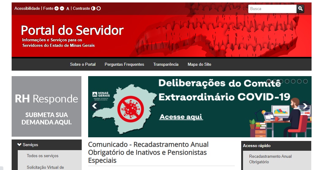 Recadastramento anual de inativos e pensionistas do Estado continua suspenso