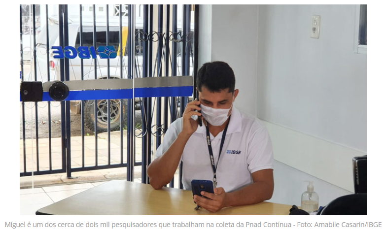 IBGE incentiva população a responder por telefone pesquisa que retrata o país