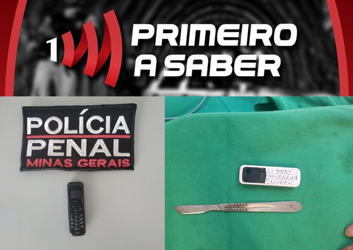 Celulares apreendidos no Presídio de Viçosa