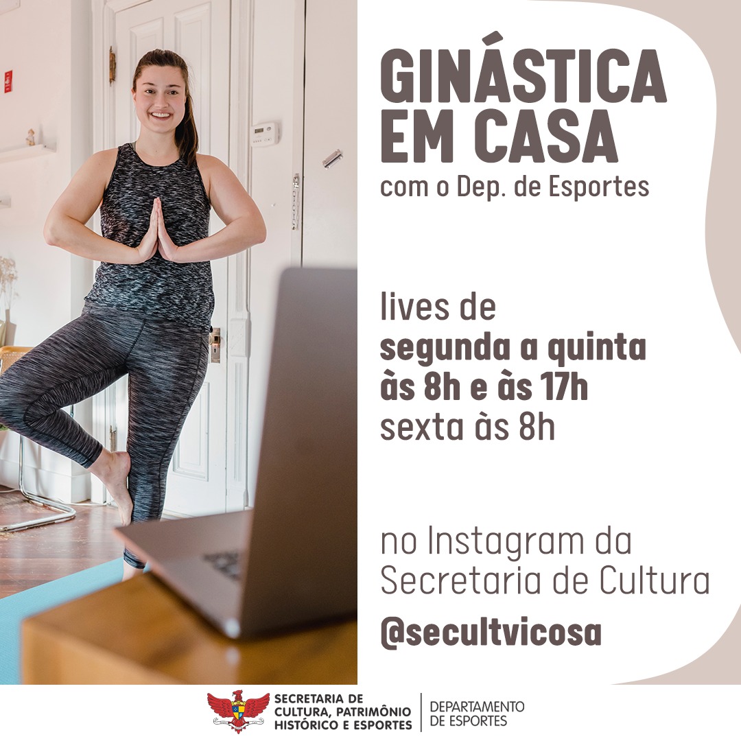 Prefeituras oferece aulas gratuitas de ginástica pelo Instagram