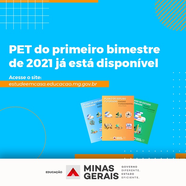 EDUCAÇÃO: PETs do primeiro bimestre de 2021 já estão disponíveis on-line