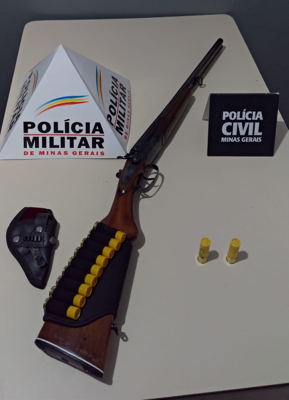 Homem detido em Teixeiras por porte ilegal de arma de fogo e munições