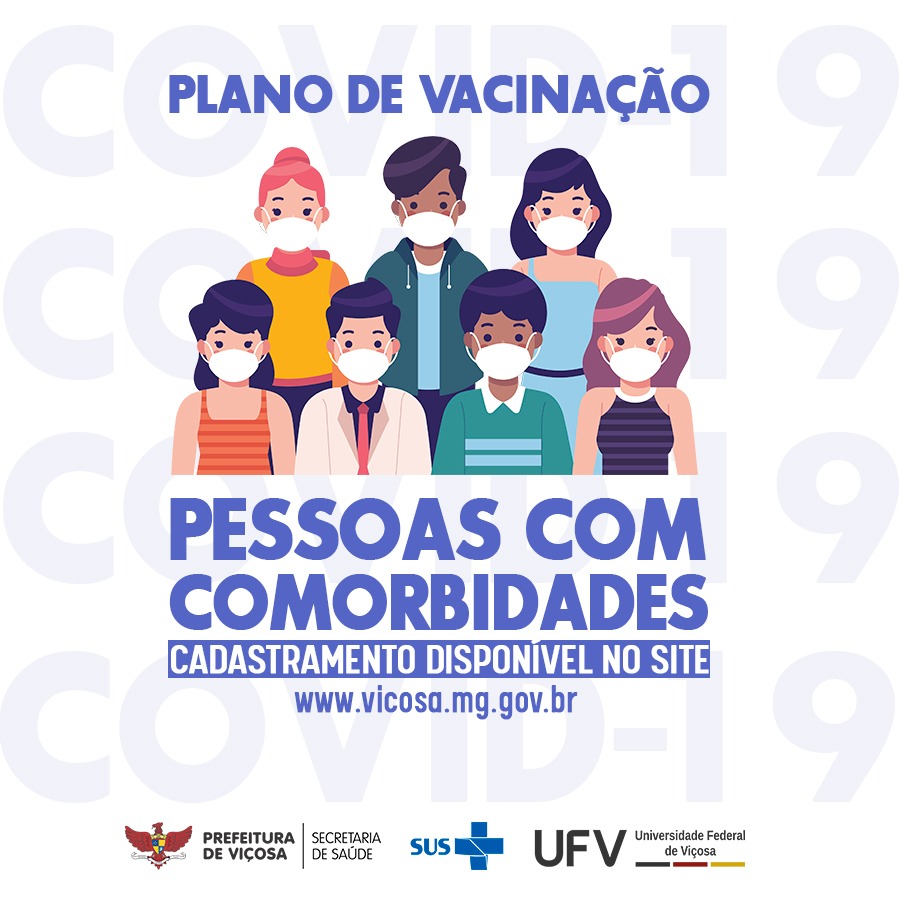 Prefeitura de Viçosa libera cadastro para vacinação contra a Covid-19 de pessoa com comorbidades