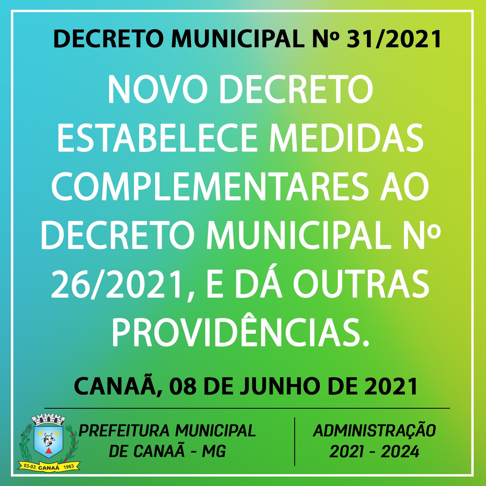 Canaã: novo decreto municipal avança a cidade para a Onda Amarela e libera o funcionamento de pesque-pagues e lanchonetes