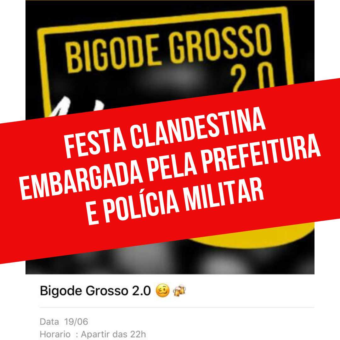Fiscalização da Prefeitura embarga festa que seria realizada sábado