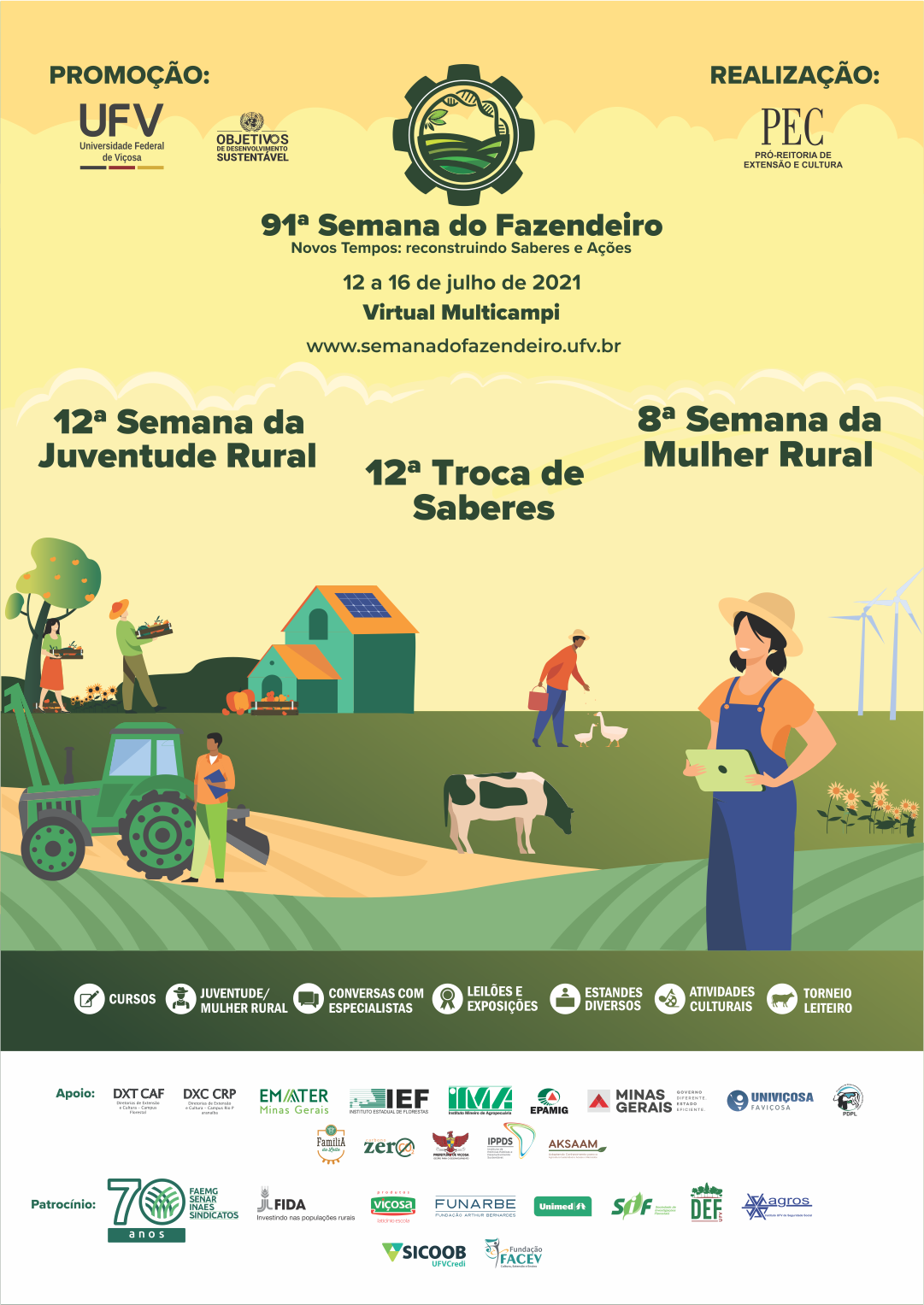 91ª Semana do Fazendeiro da UFV recebe inscrições a partir desta quinta-feira