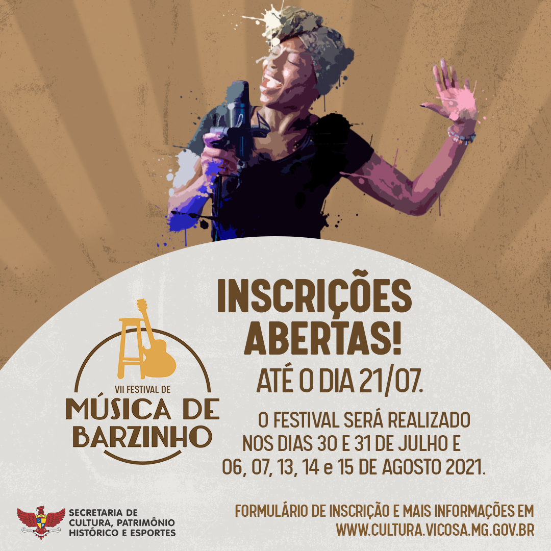 Prefeitura de Viçosa abre inscrições para Festival de Música de Barzinho
