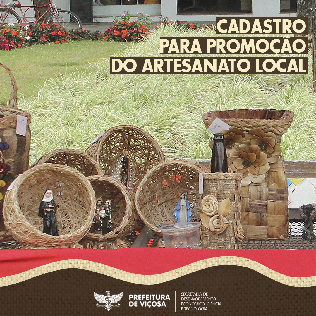 Prefeitura de Viçosa disponibiliza cadastro para promoção do artesanato local