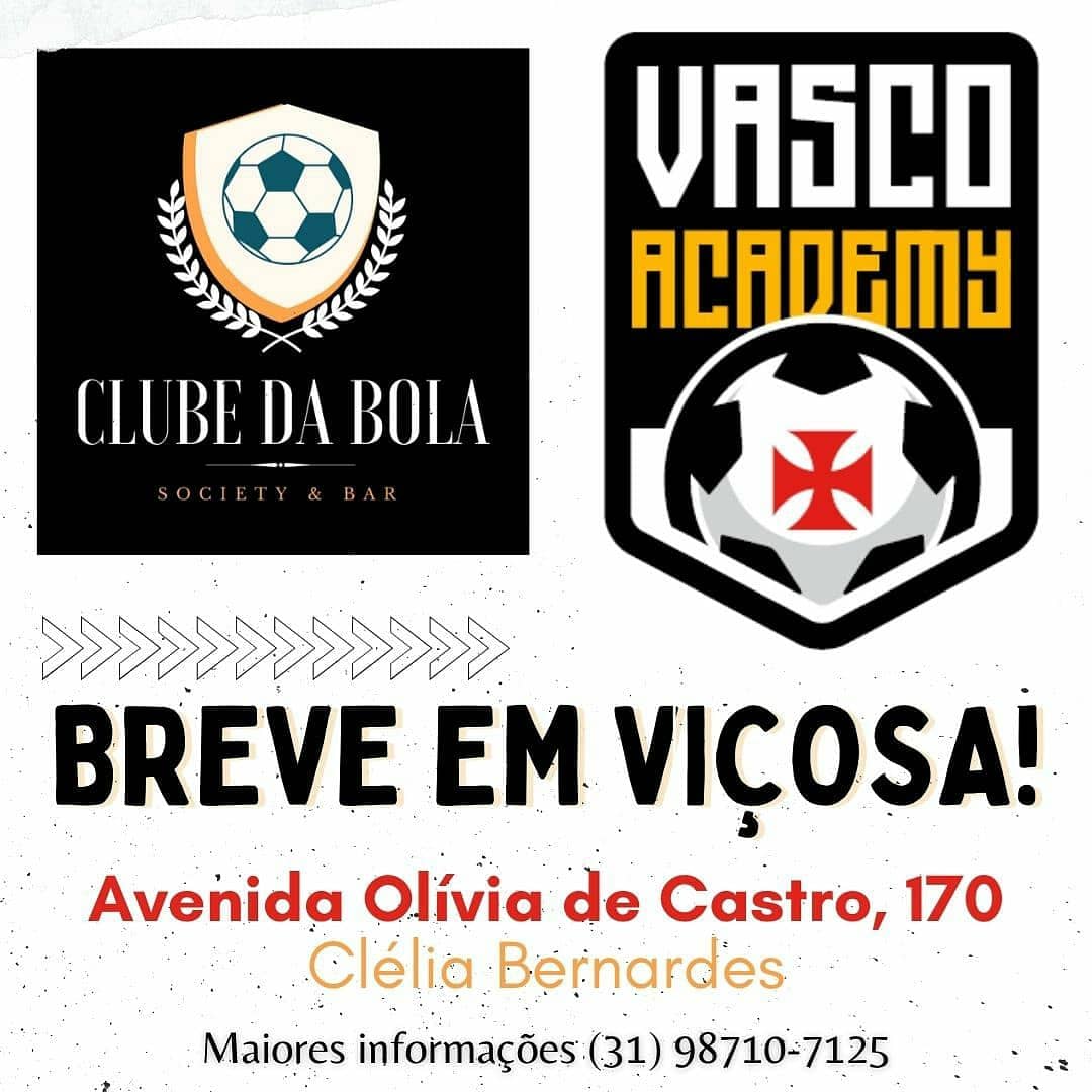 Escolinha de futebol do Vasco de Viçosa será inaugurada na próxima sexta-feira (01); inscrições seguem abertas