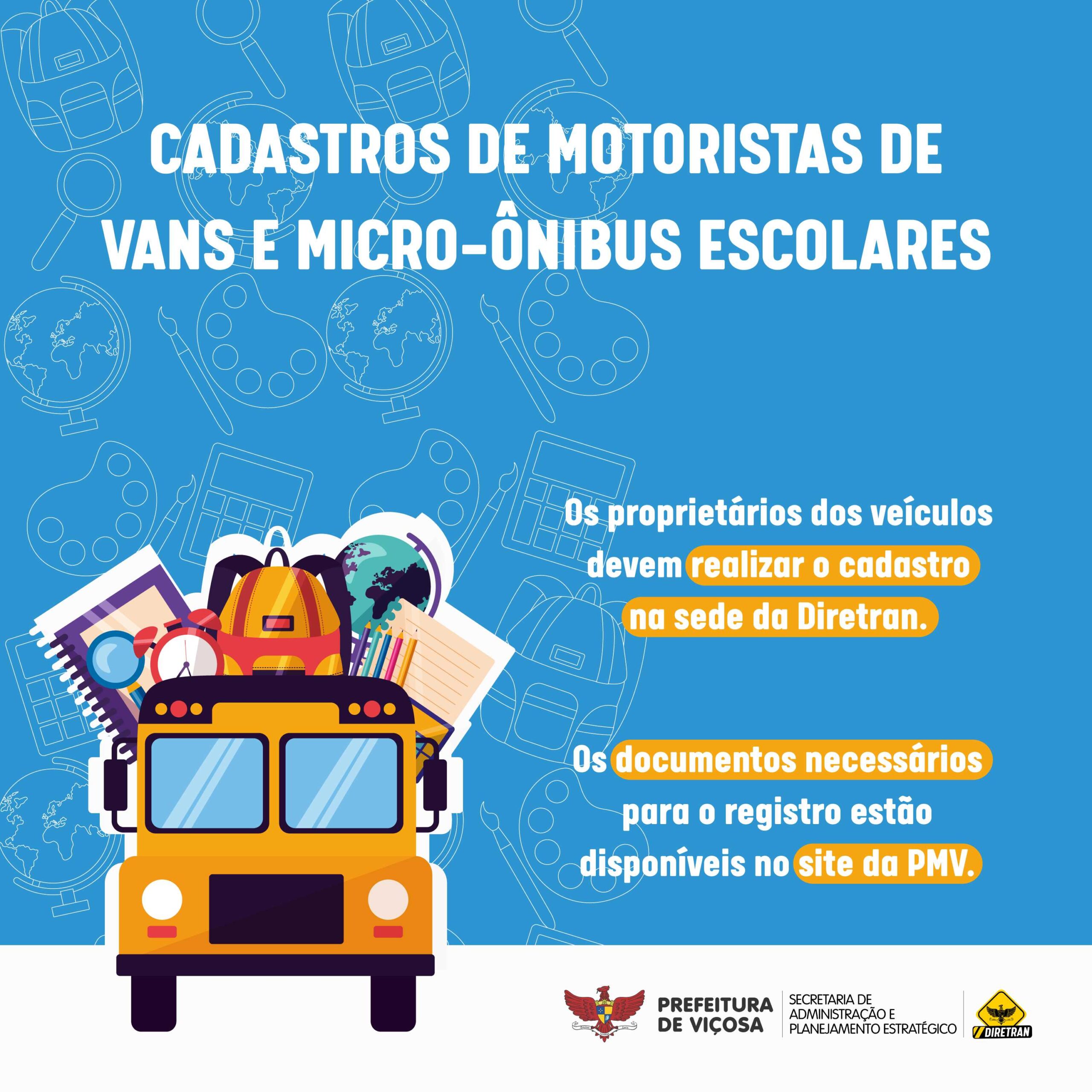 Diretran realiza cadastro para motoristas de van escolar