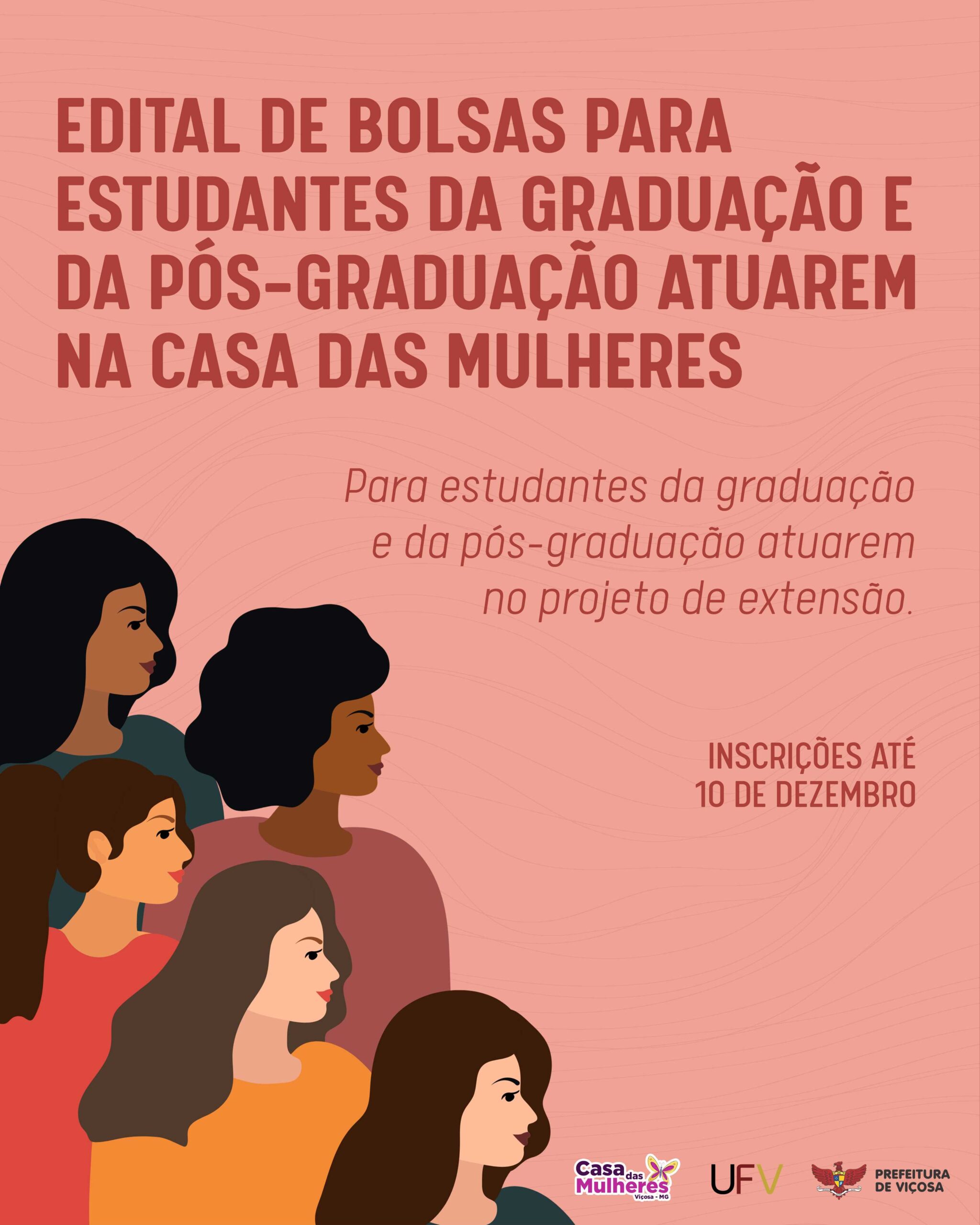 Aberta seleção de bolsistas da graduação e da pós para o projeto Casa das Mulheres