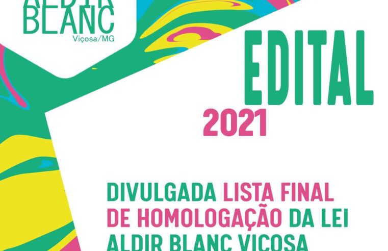 Viçosa: Secretaria de Cultura divulga a lista final de homologados da Lei Aldir Blanc