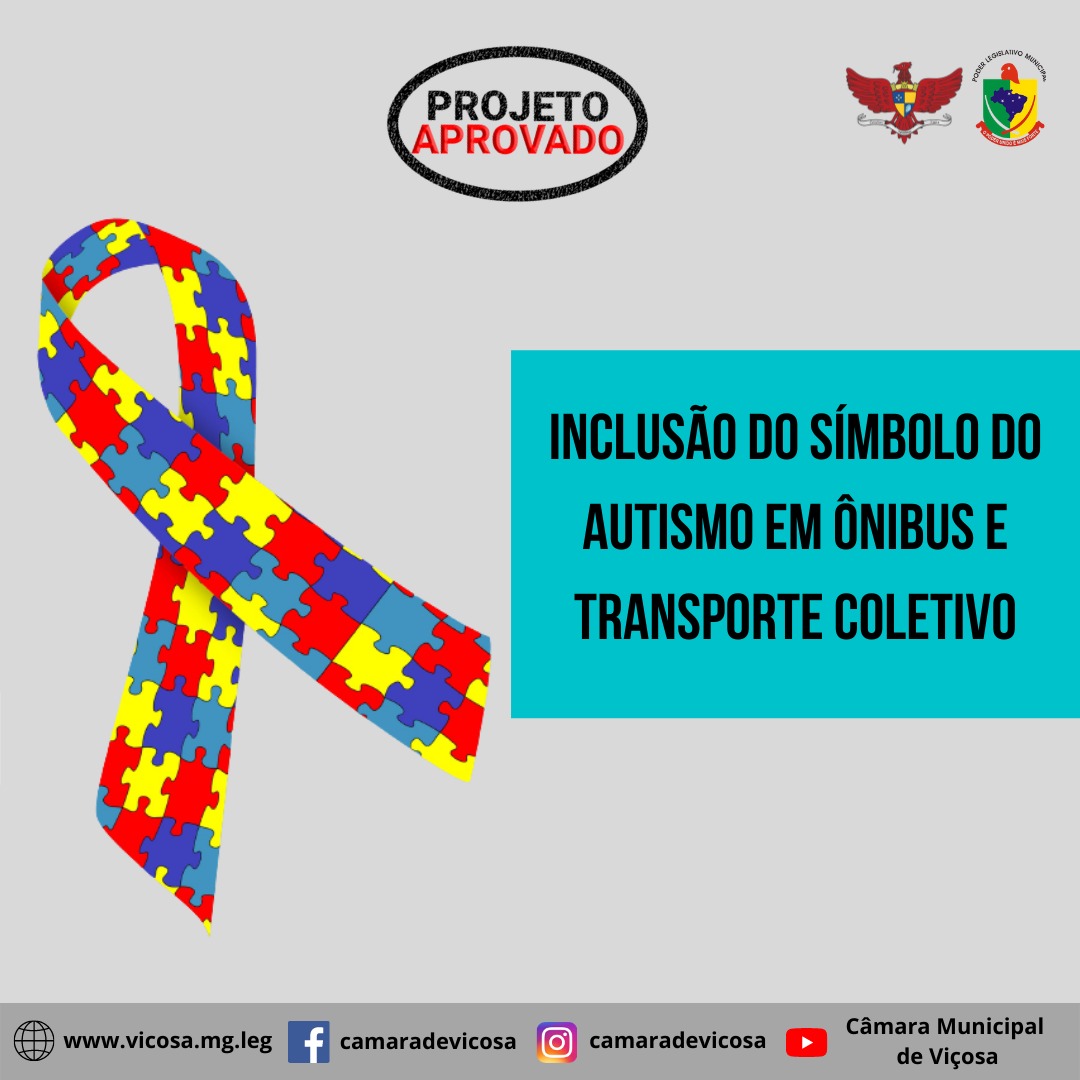Viçosa: inclusão do símbolo do autismo em ônibus e transportes coletivos agora é obrigatório