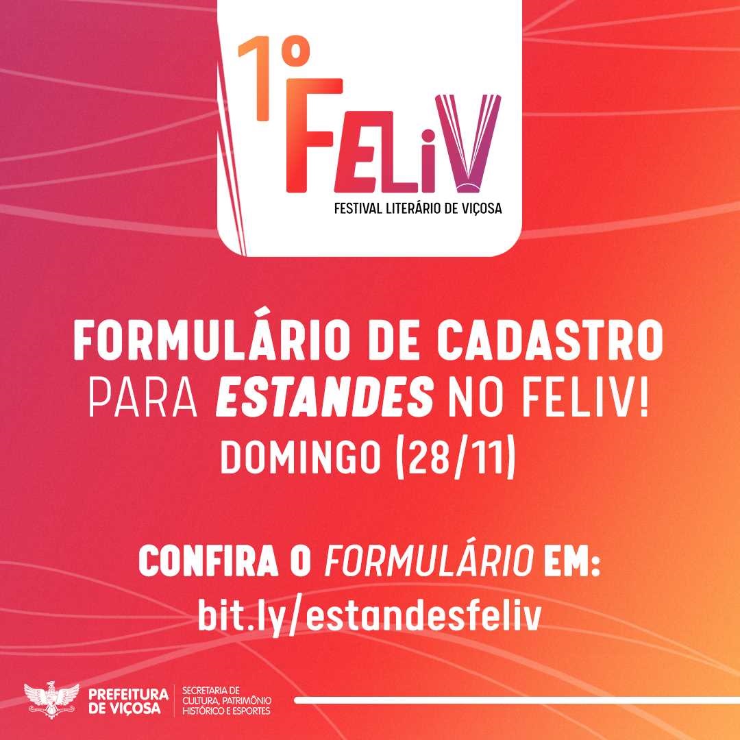 Aberto cadastro de escritores e livrarias para exposição no FELIV