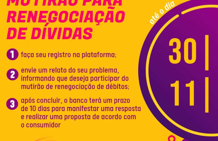 Mutirão virtual de renegociação de dívidas do Procon Viçosa vão até o dia 30/11